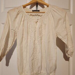 Cotton Peasant Blouse S